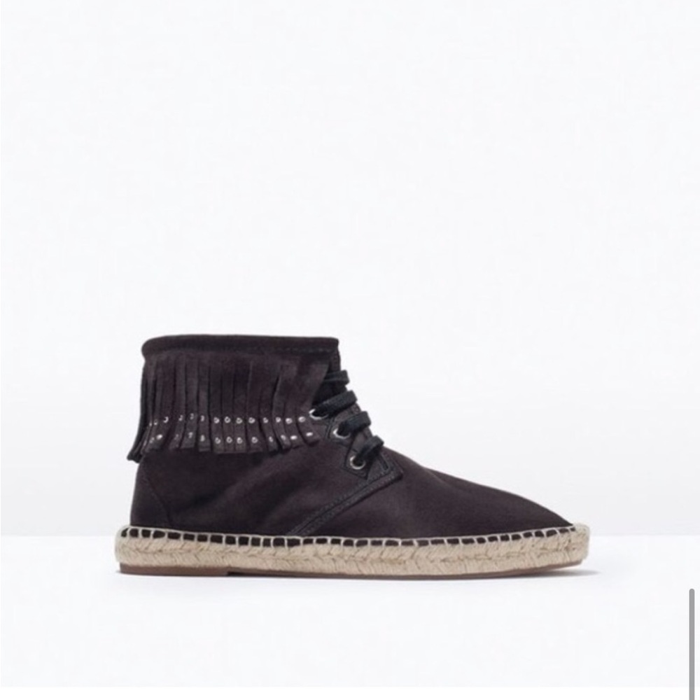 Zara suede fringe espadrilles